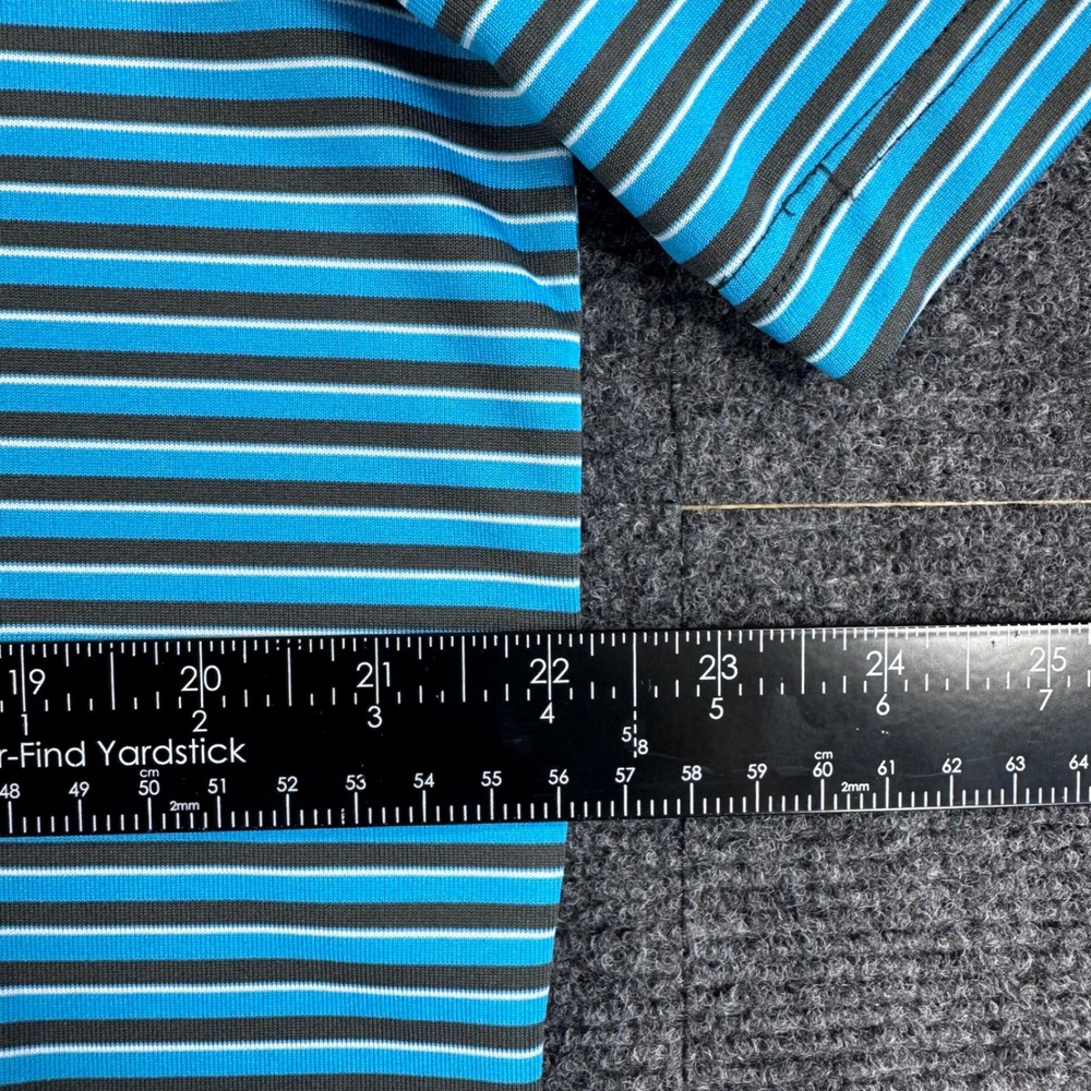 Callaway Opti-Dri Mens Blue Black Striped Short Sleeve Golf Polo Shirt Size M - Picture 11 of 12
